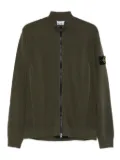 Stone Island 5100062 zip-front patch pocket sweater - Green