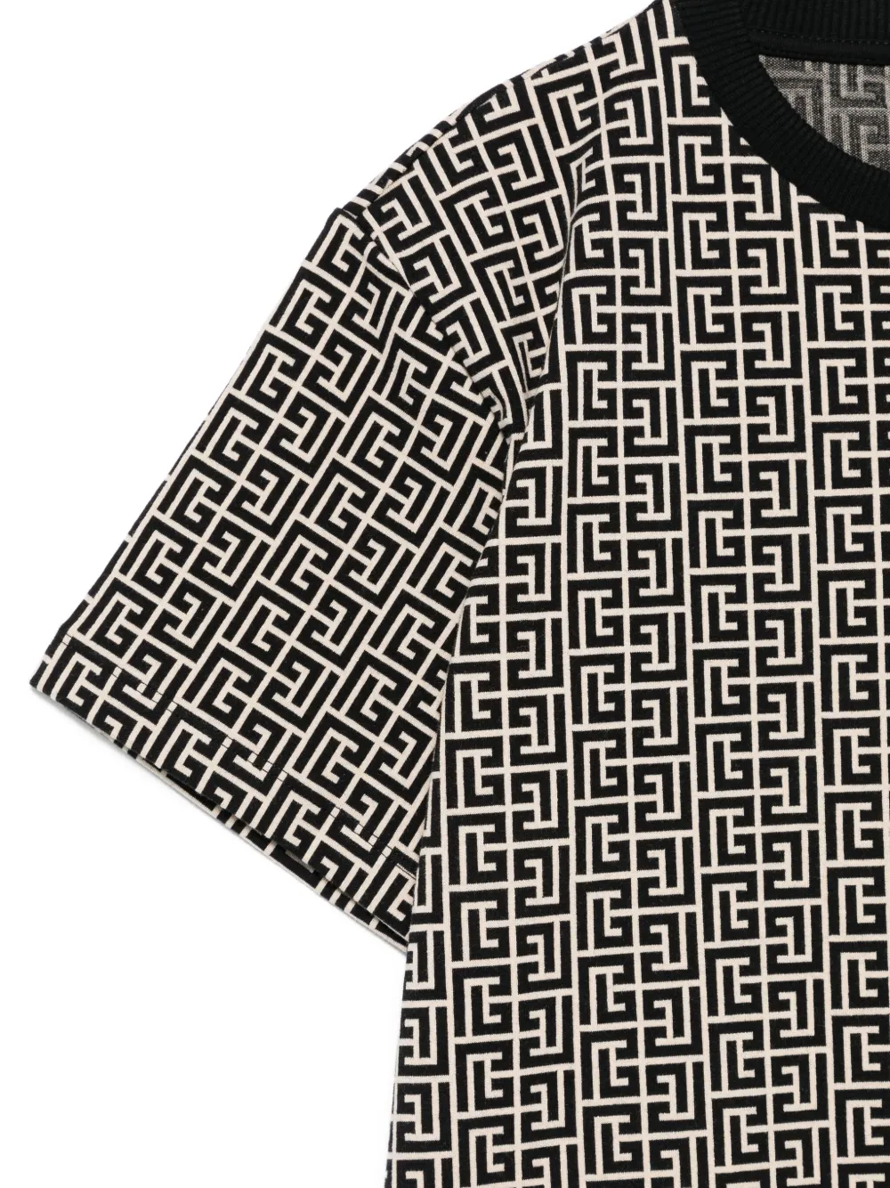 Balmain Kids T-shirt met monogramprint Beige