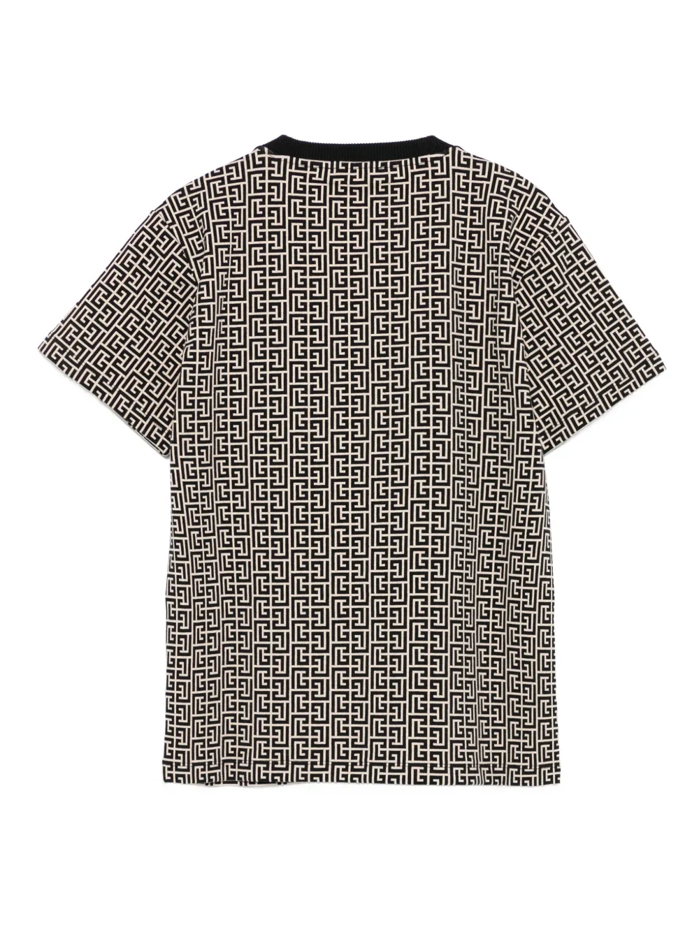Balmain Kids T-shirt met monogramprint Beige