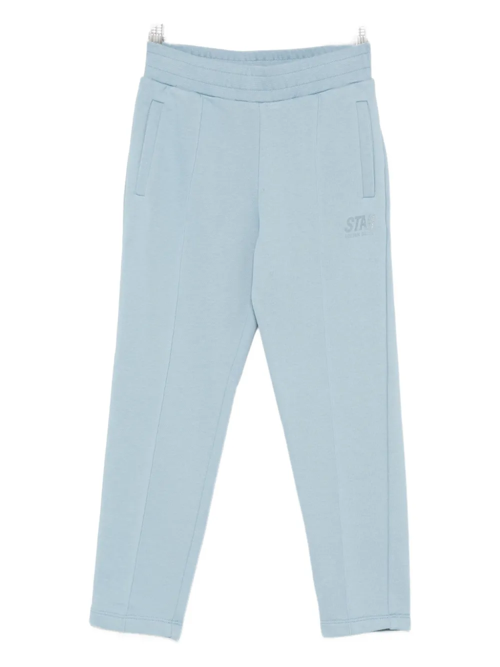 Golden Goose Elastic-waistband Logo-detail Trousers In Blue