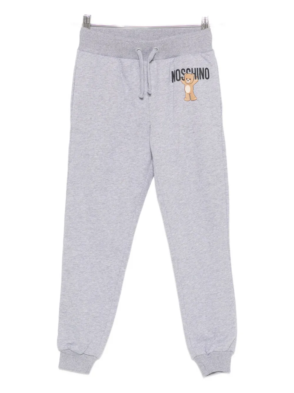 Moschino Kids teddy-print drawstring track pants Grijs