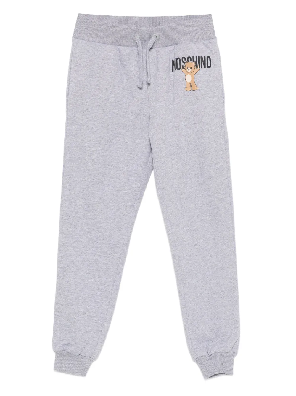 Moschino Kids teddy-print drawstring track pants - グレー Moschino Kids teddy-print drawstring track pants - グレー