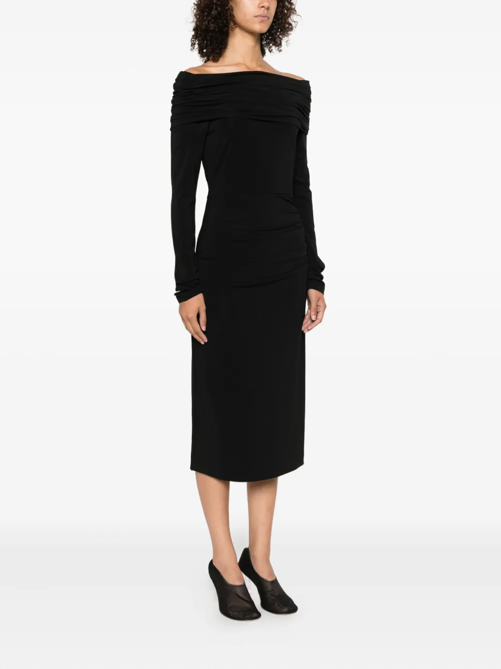 Max Mara Off-shoulder jurk Zwart