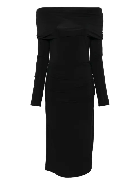 Max Mara off-shoulder draped dress