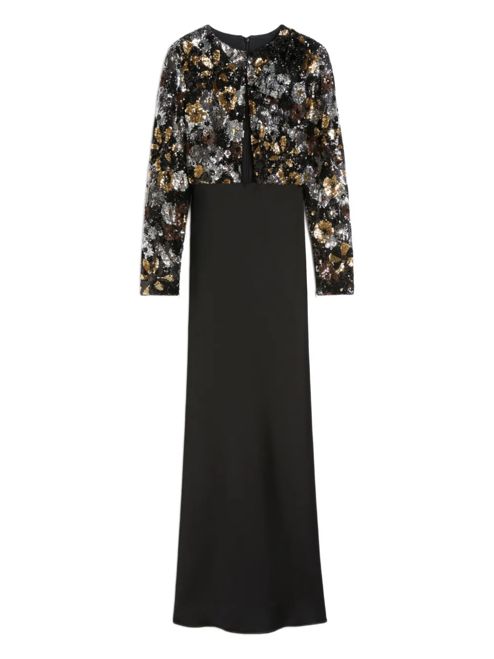 Max Mara Sequin-embellished Maxi Dress In Black
