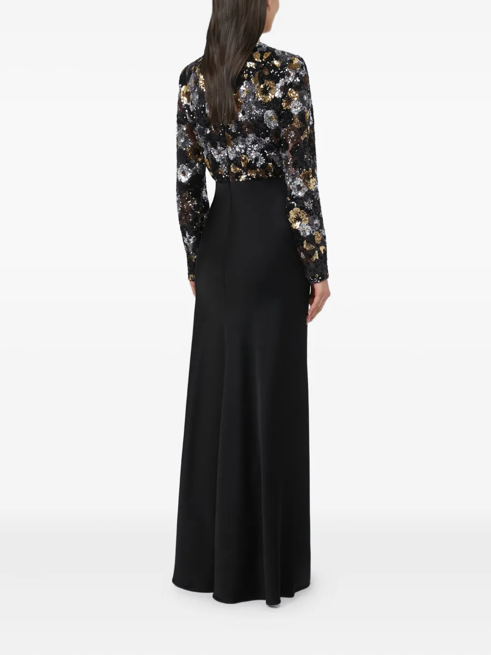 Max Mara Maxi-jurk verfraaid met pailletten Zwart