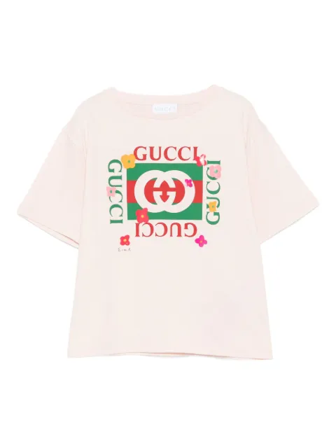 Gucci Kids logo-lettering crew-neck T-shirt