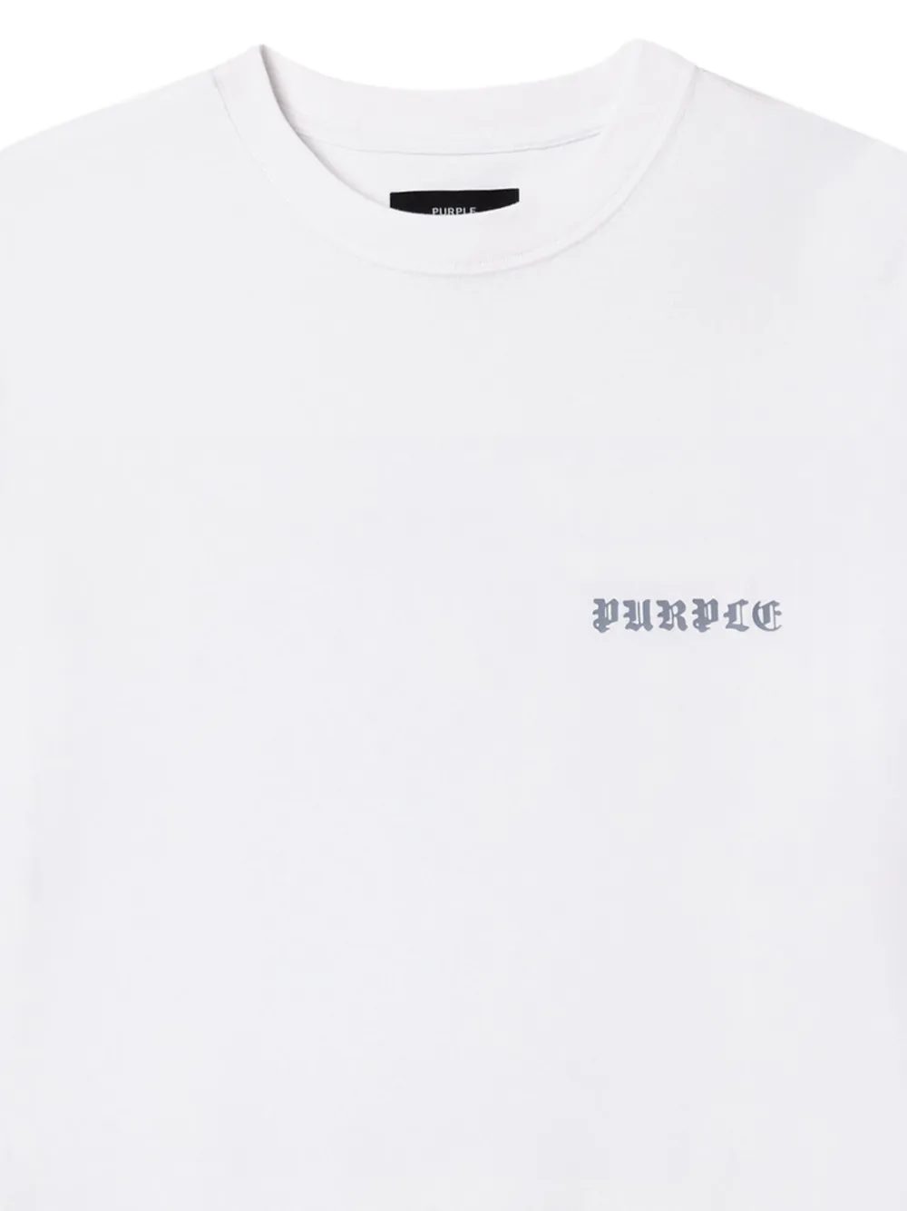 Purple Brand T-shirt met print Wit