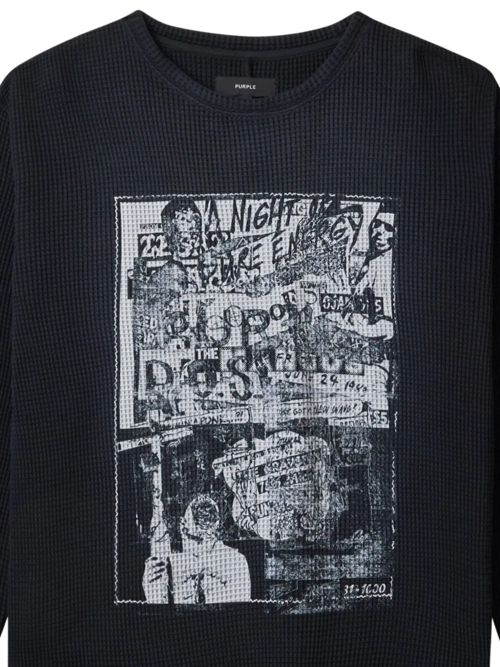 Purple Brand T-shirt met grafische print - Zwart