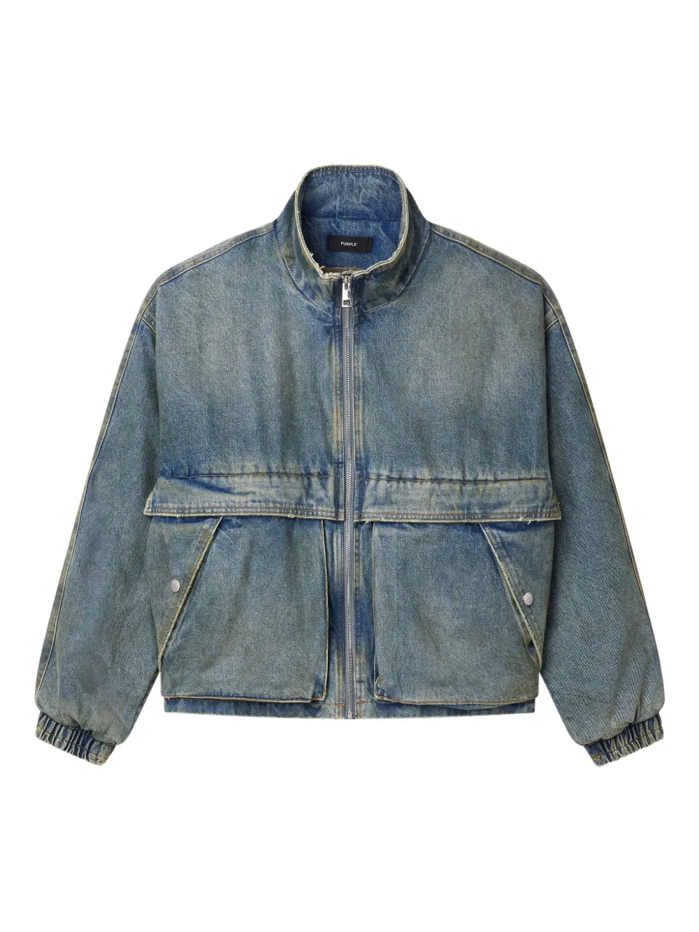 Purple Brand Giacca con tasca applicata e logo - Blu