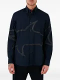 Paul & Shark embroidered-shark shirt - Blue