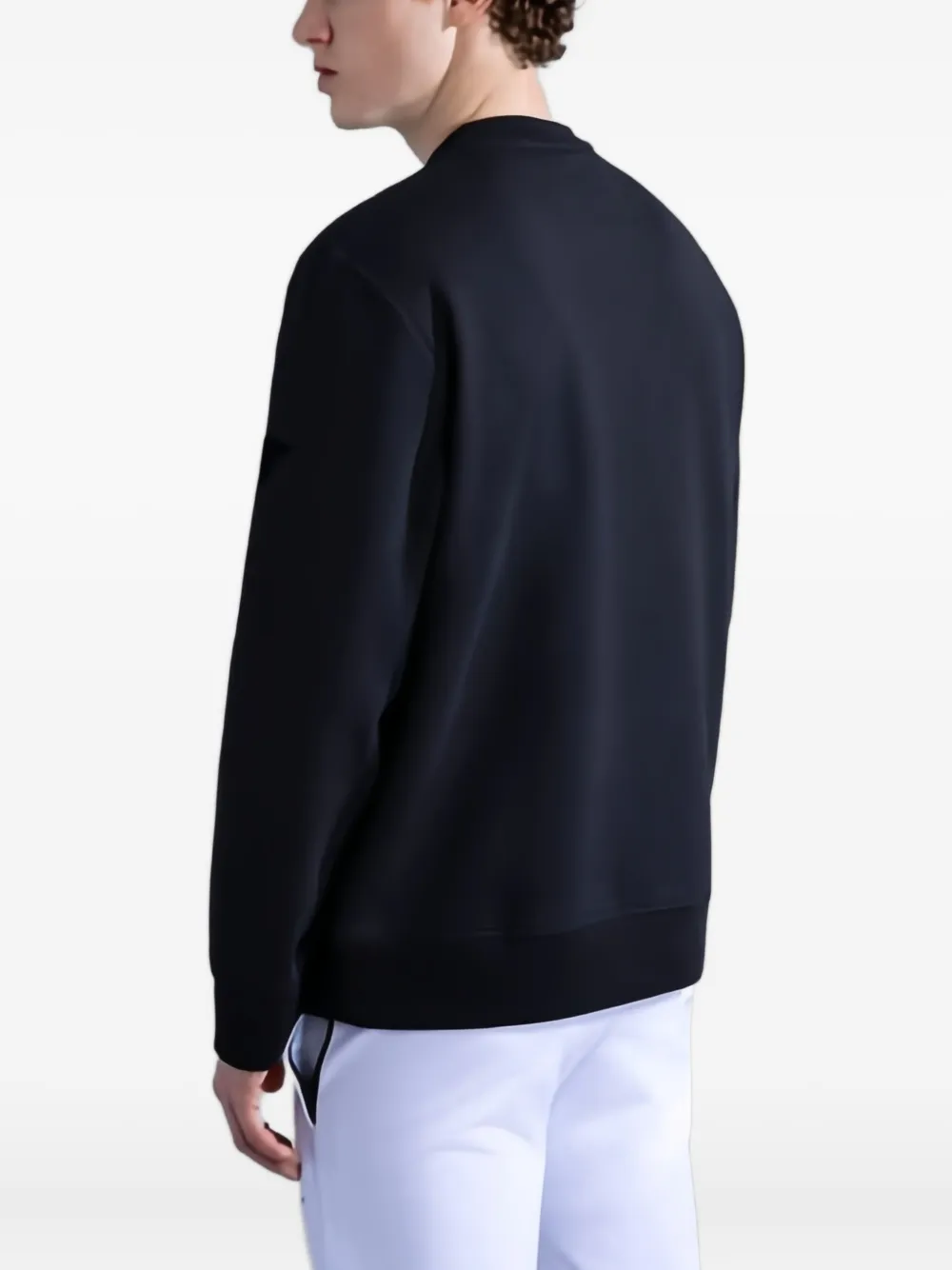 Paul & Shark Shark-print Sweatshirt In Black