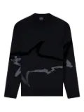 Paul & Shark shark-print sweatshirt - Blue
