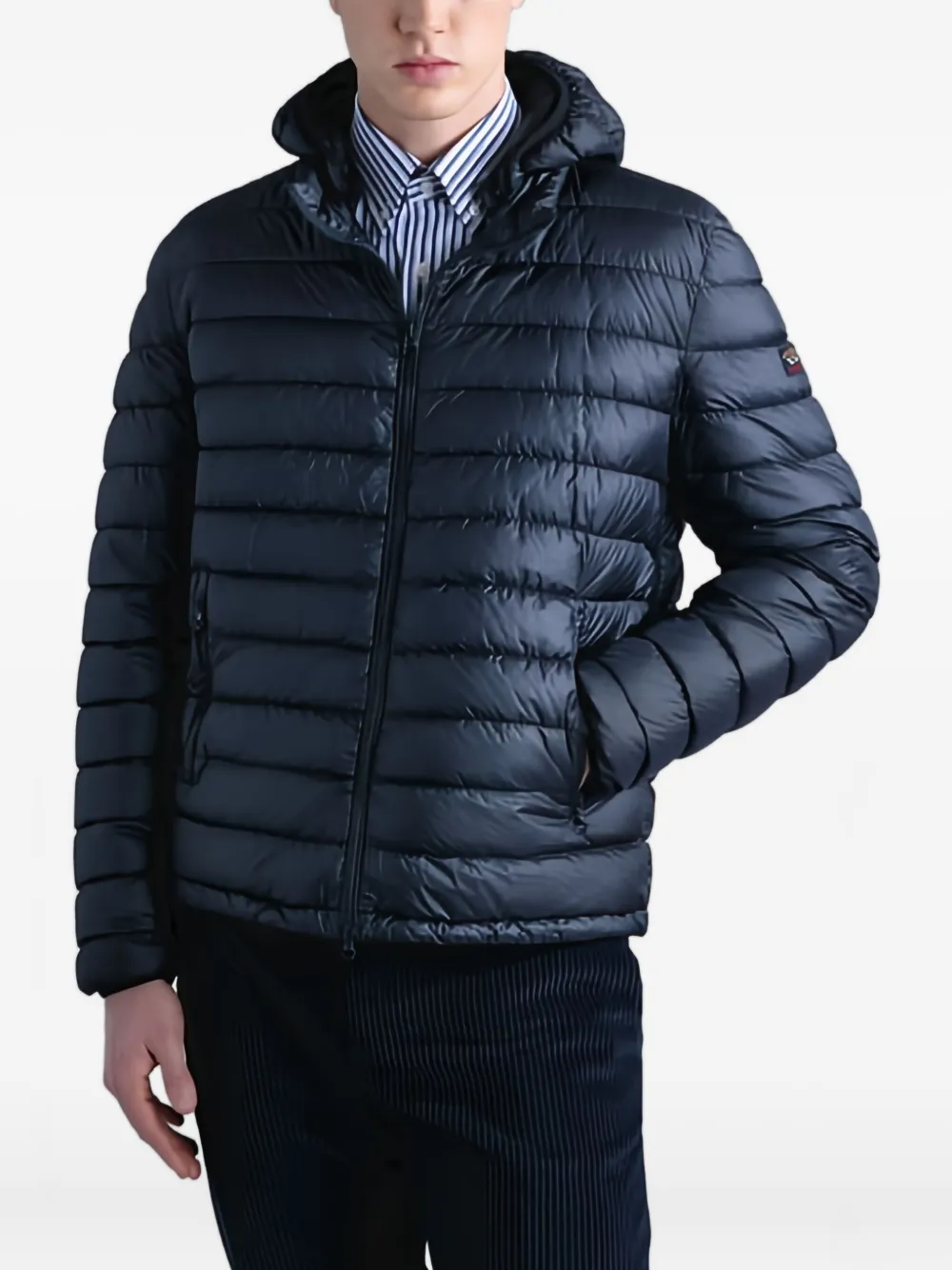 Paul & Shark Long-sleeved Down Jacket In Blue