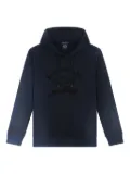 Paul & Shark shark-print cotton hoodie - Blue
