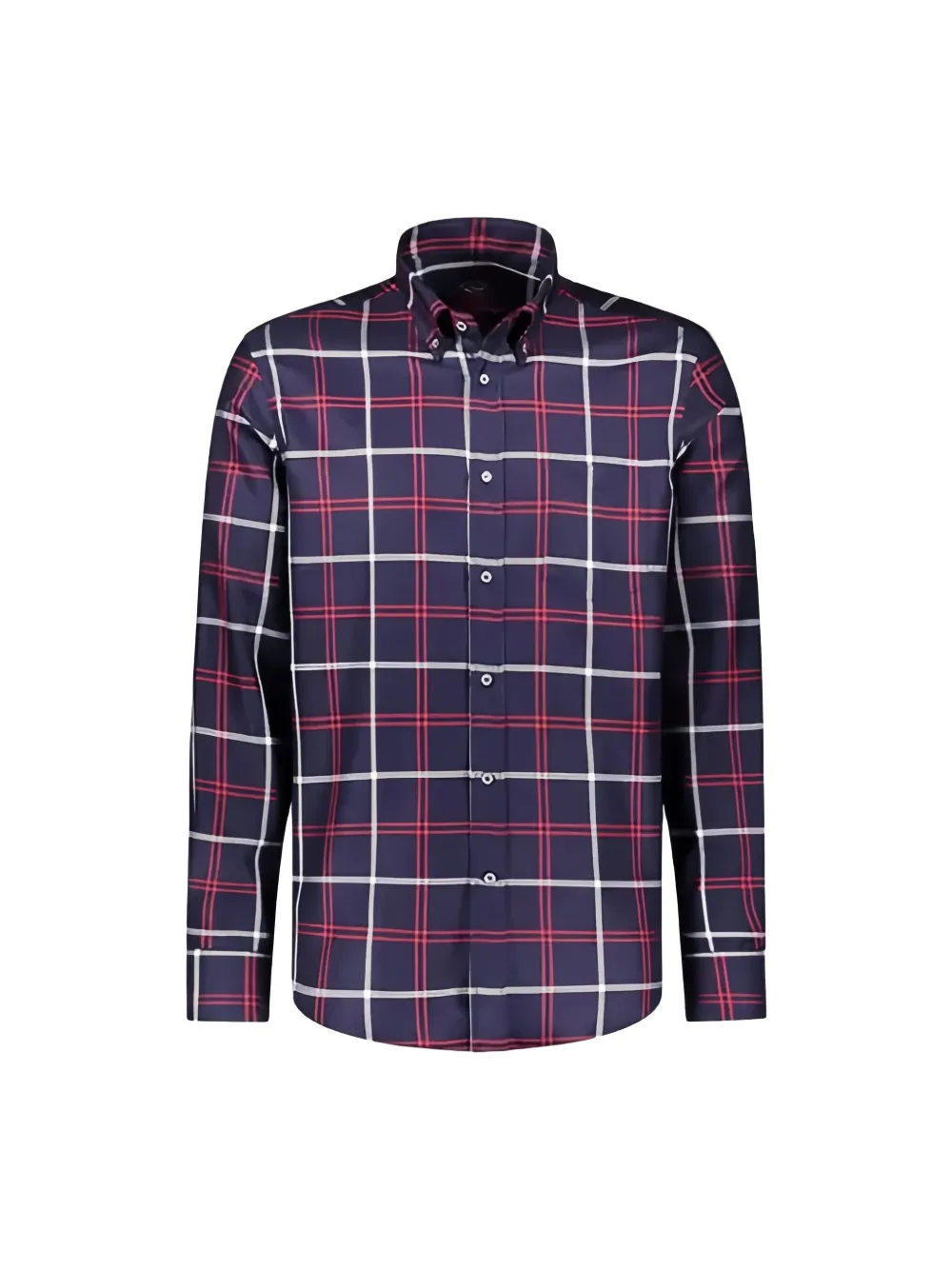 Paul & Shark Check-pattern Cotton Shirt In Blue