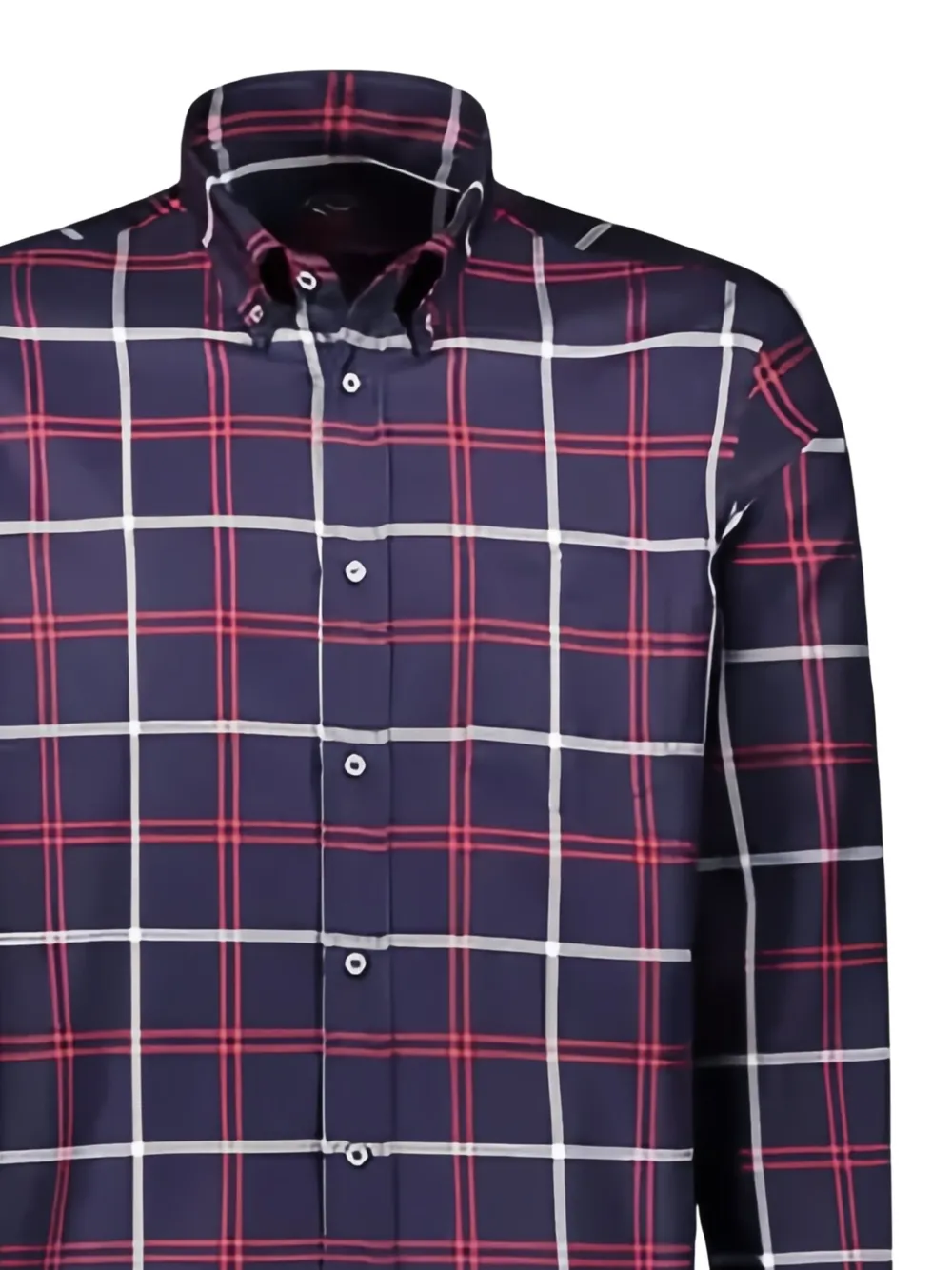 Paul & Shark check-pattern cotton shirt - Blauw