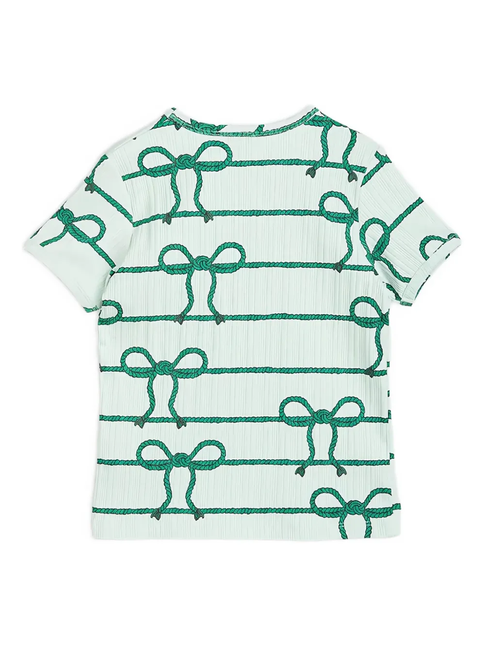 Mini Rodini ribbed bow-print T-shirt | Boys T-Shirts | Image 2
