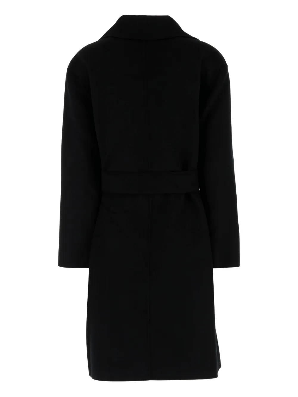 Max Mara belted wrap coat Zwart