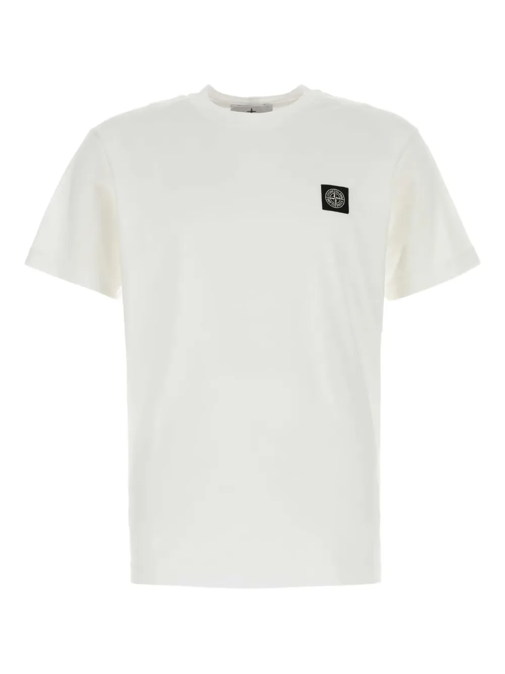Stone Island Katoenen T-shirt met logopatch Wit