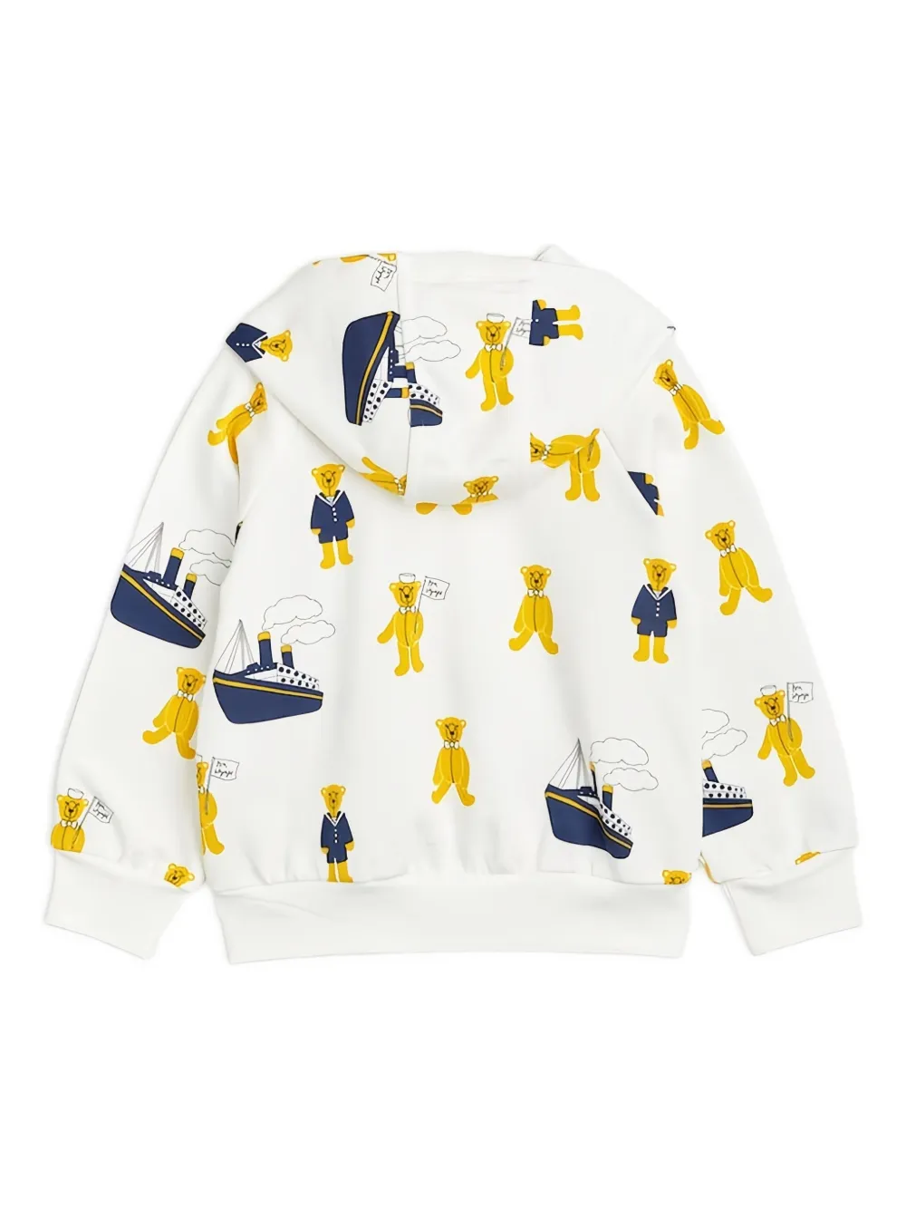Mini Rodini teddy-boat print zip-up hoodie | Boys Hoodies & Sweatshirts | Image 2