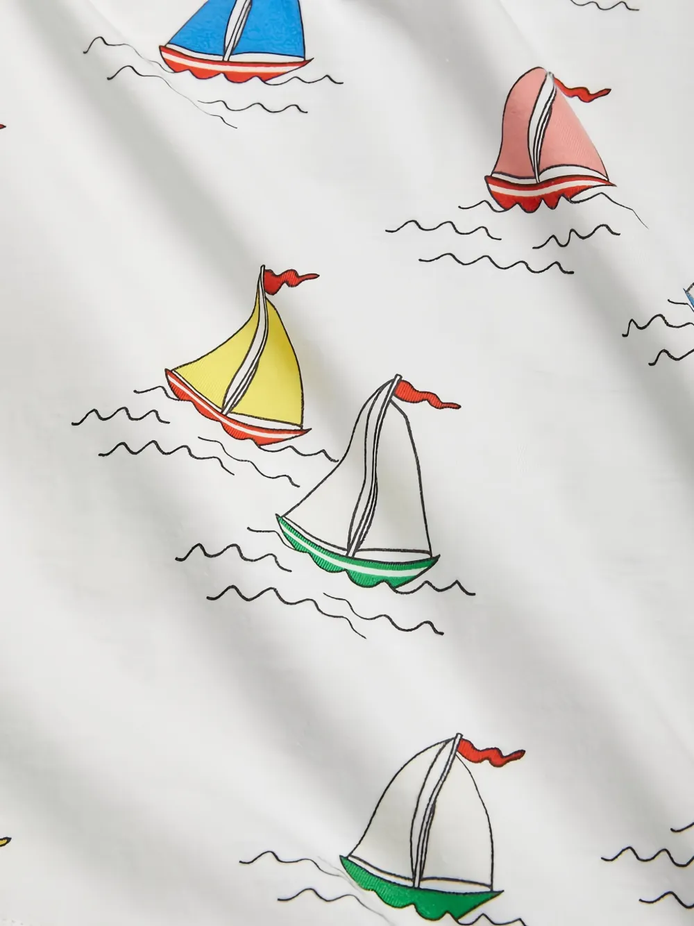 Mini Rodini Sailboat Print Vest Top In White