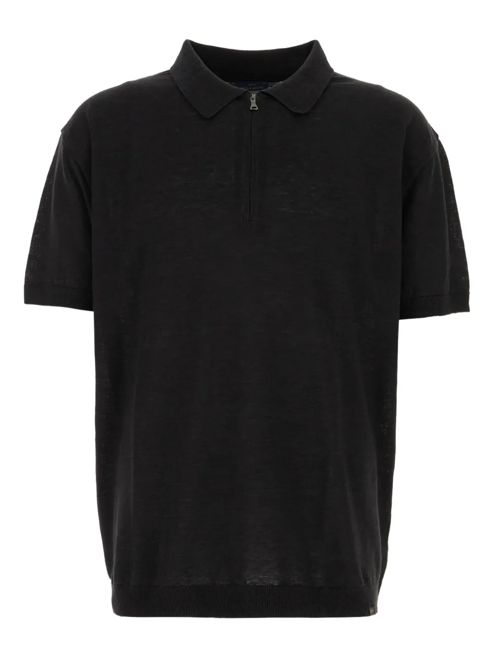 Paul & Shark half-zip polo shirt Zwart