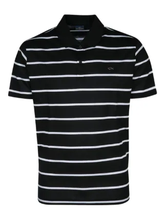 MOONSHOT #FR2GOLF ストライプポロシャツ ブラック MOONSHOT #FR2GOLF ストライプポロシャツ ブラック