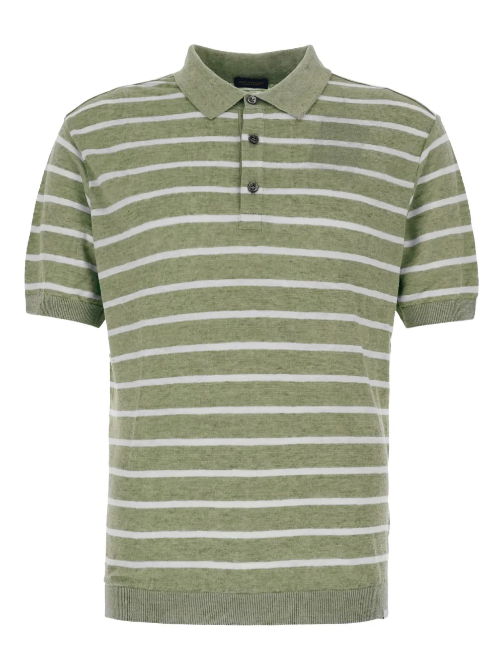 Paul & Shark striped linen polo shirt - グリーン Paul & Shark striped linen polo shirt - グリーン