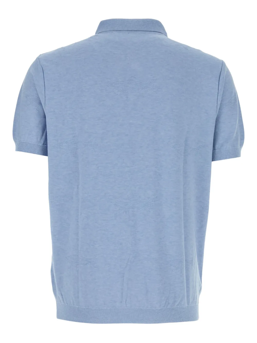 Paul & Shark logo-embroidered flax polo shirt Blauw