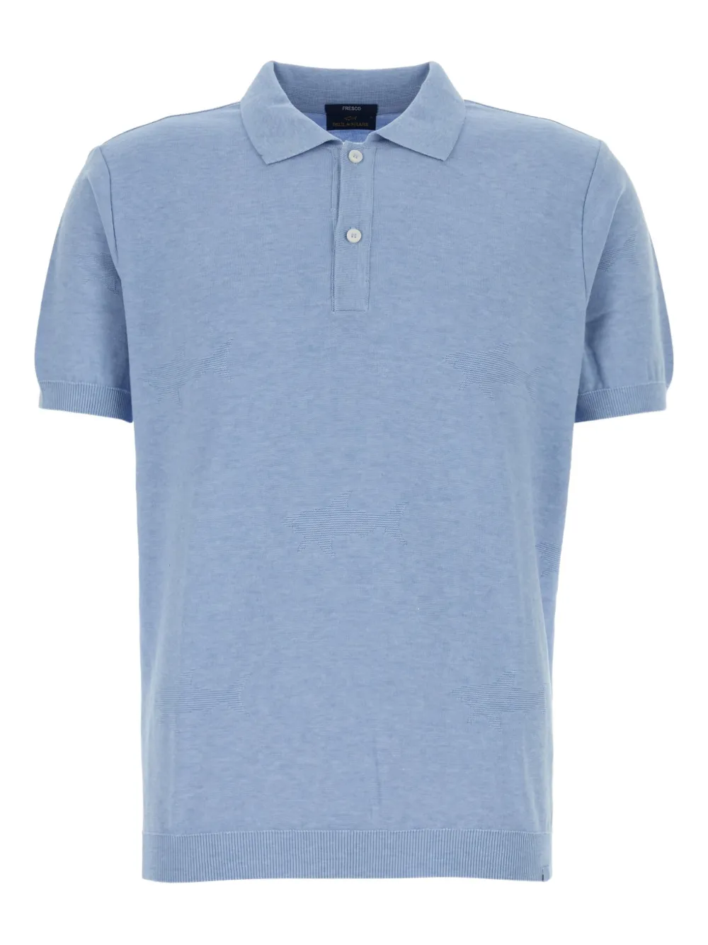 Paul & Shark logo-embroidered flax polo shirt - ブルー Paul & Shark logo-embroidered flax polo shirt - ブルー