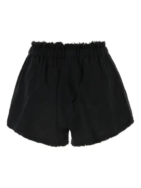 Caravana Tuchkin frayed-hem linen shorts