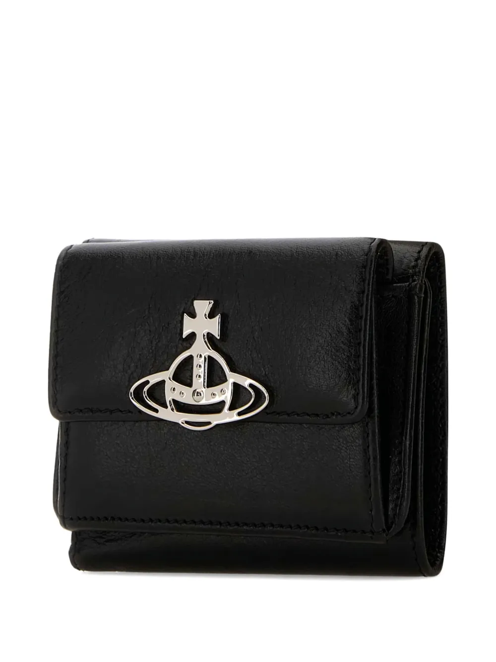 Vivienne Westwood orb-embellished leather wallet Zwart