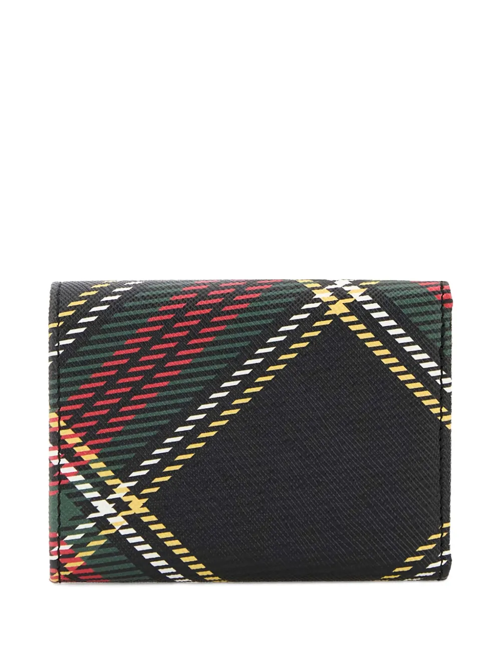 Vivienne Westwood tartan-print orb wallet Groen