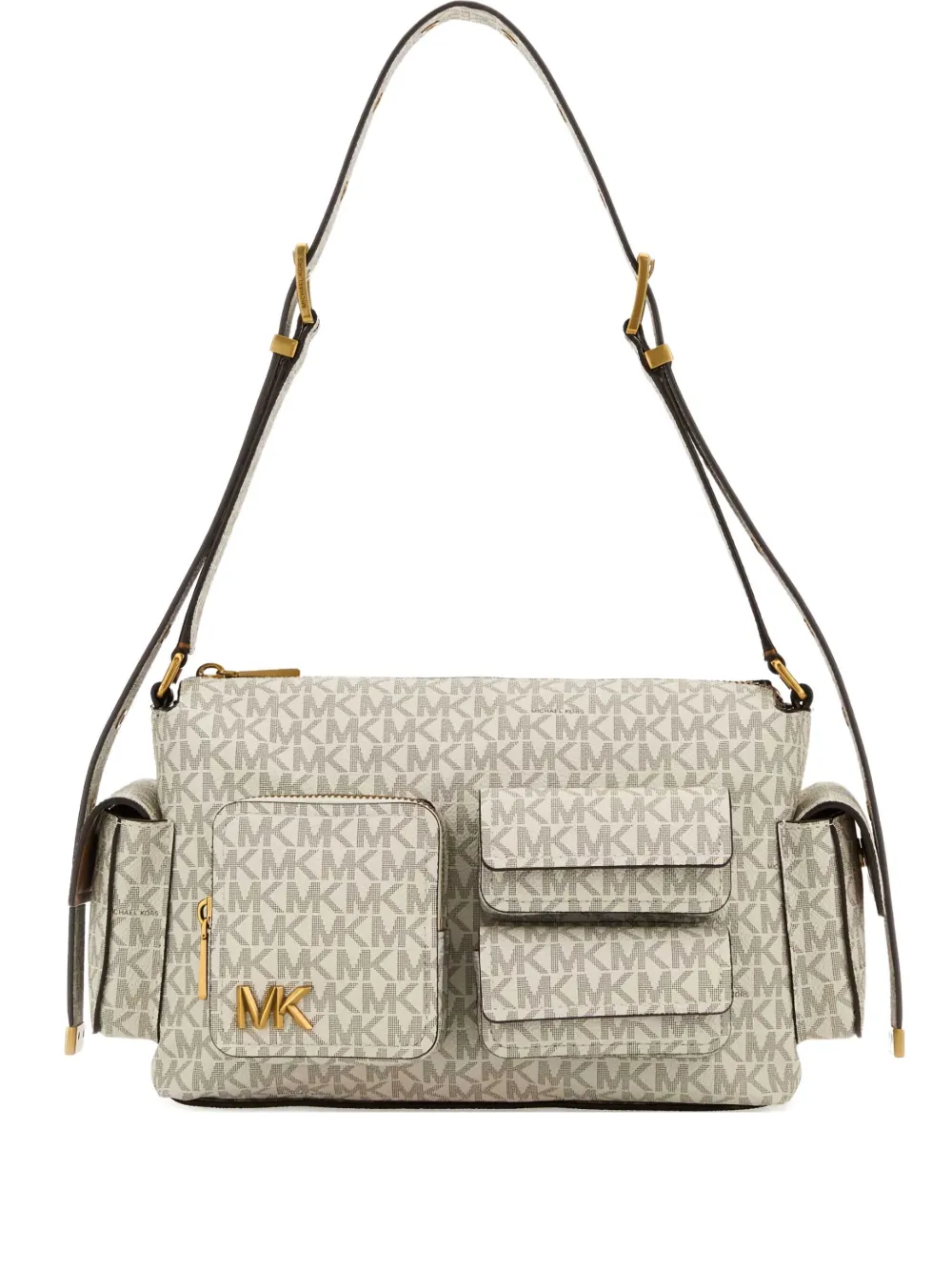 Michael Kors Dakota monogram shoulder bag Beige