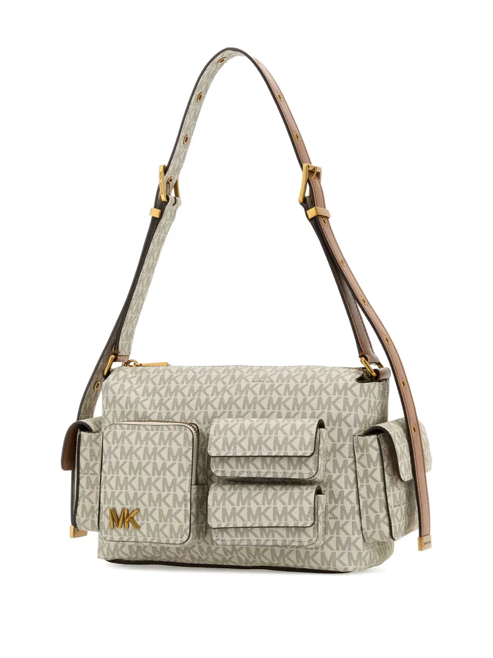 Michael Kors Dakota monogram shoulder bag Beige
