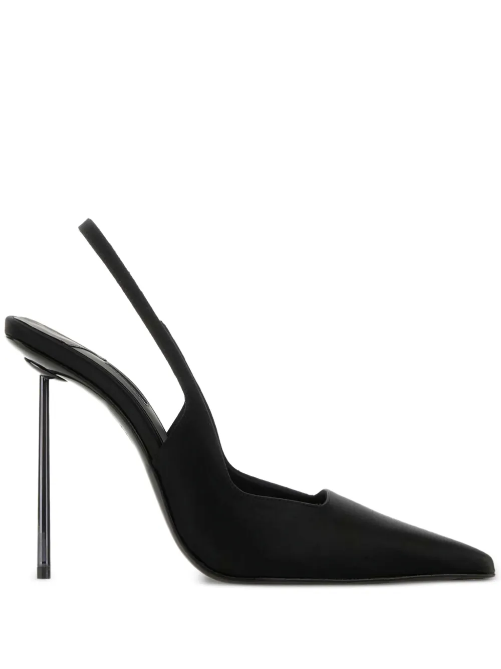 Le Silla 110mm sling back satin heeled pumps Black