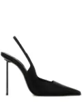 Le Silla 110mm sling back satin heeled pumps - Black