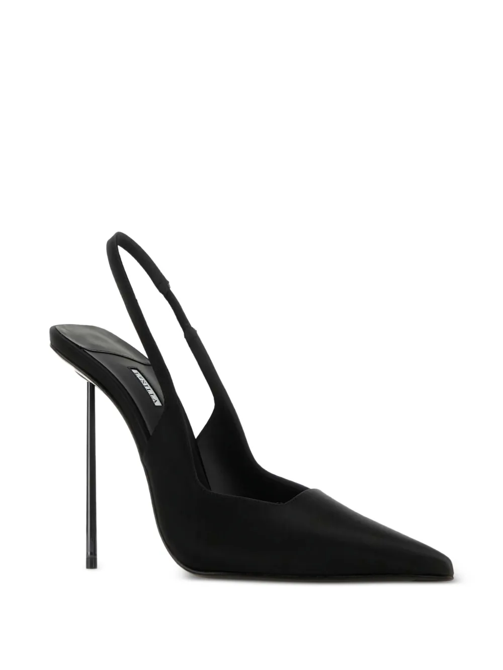 Le Silla 110mm sling back satin heeled pumps Black