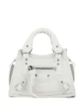 Balenciaga super nano Neo crocodile-effect tote bag - White
