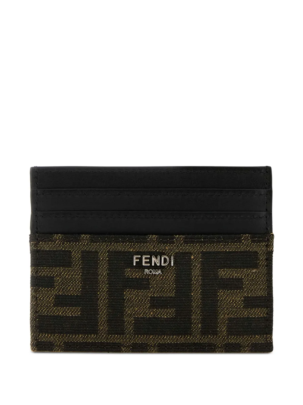 FENDI jacquard-pattern cardholder Zwart