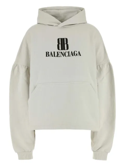 Balenciaga balloon-sleeve logo hoodie