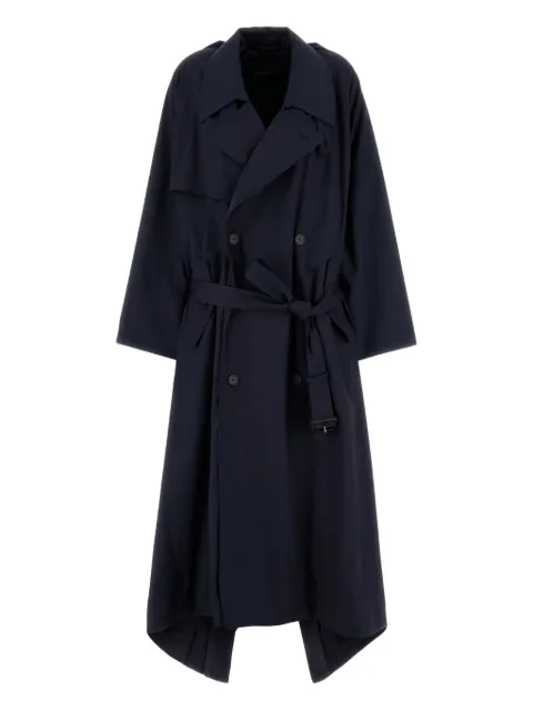 Balenciaga double-breasted belted trench coat