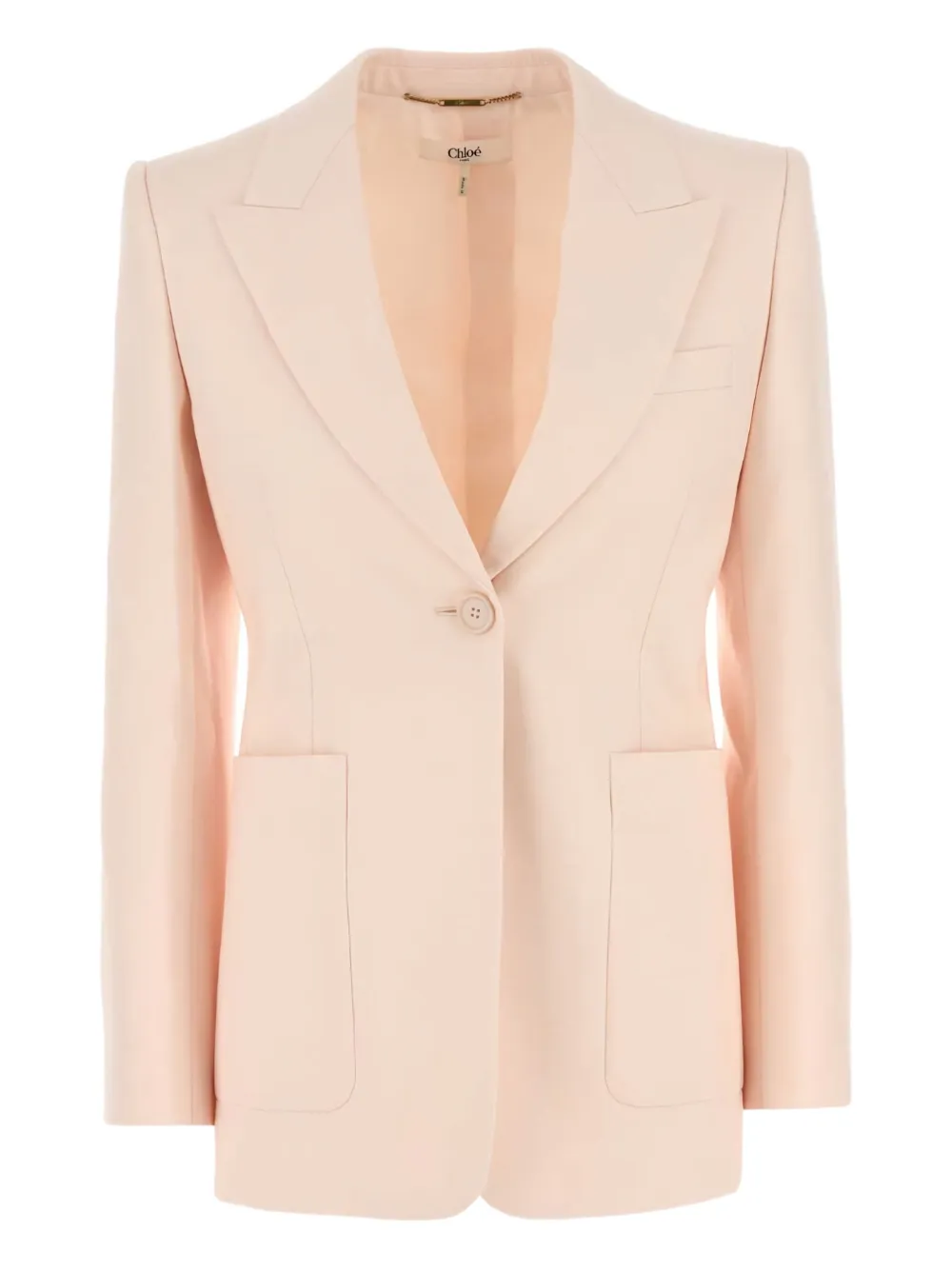 Chloé patch-pocket wool blazer Roze