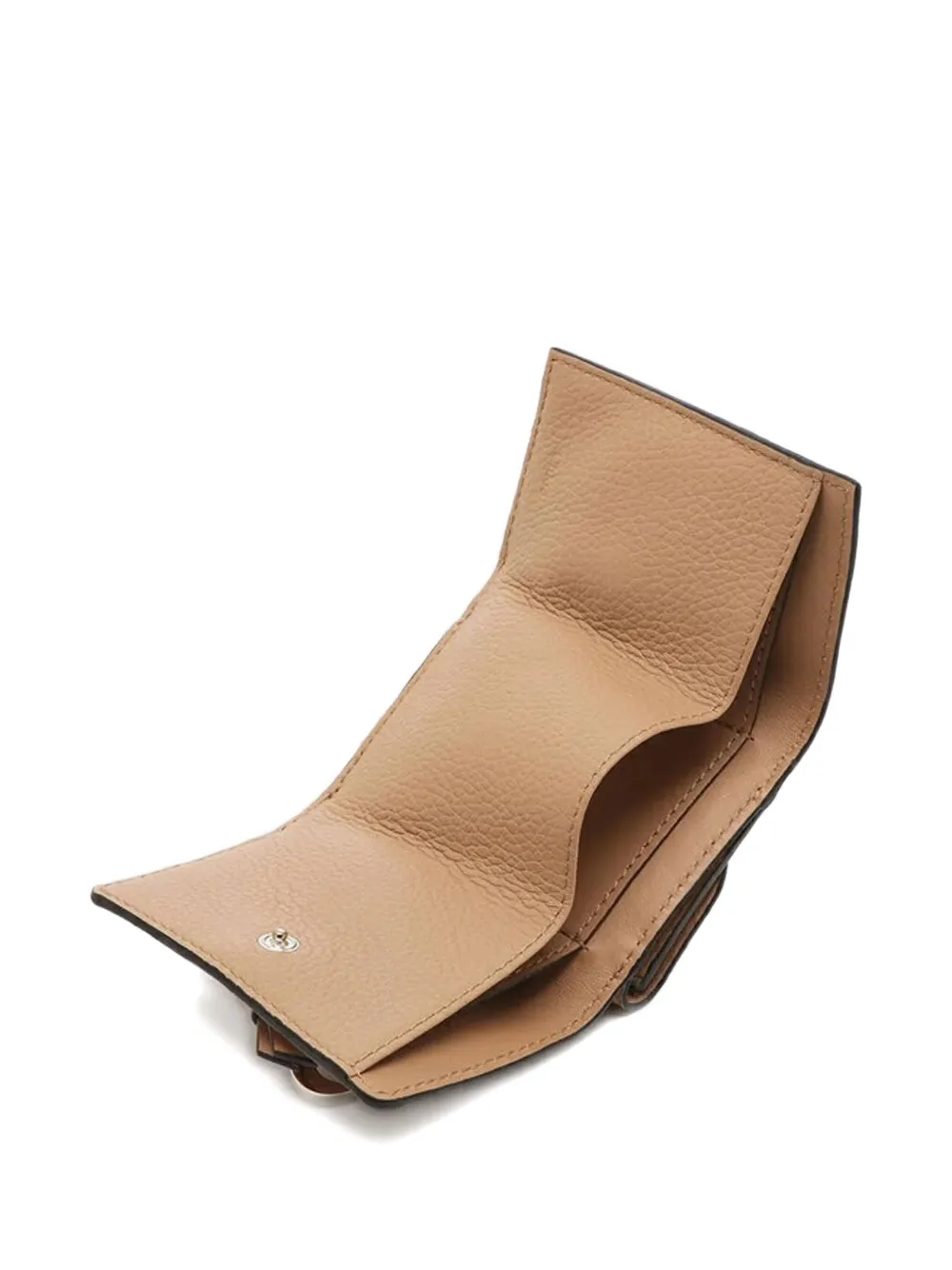 Chloé Alphabet Leather Tri-fold Wallet In Brown