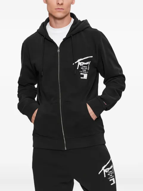 Tommy Hilfiger hoodie con estampado de grafiti y cierre