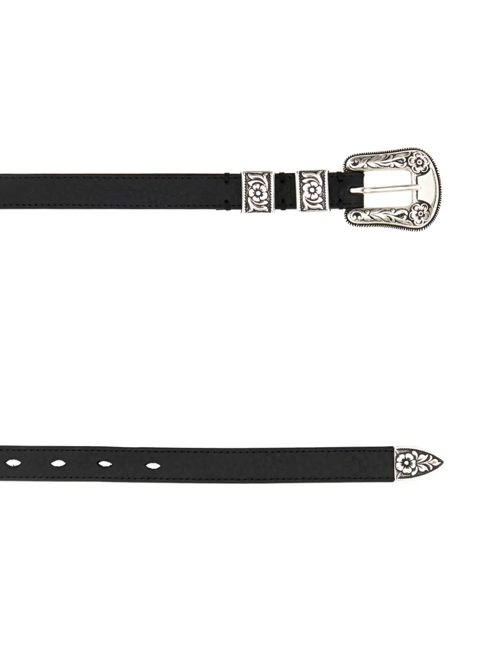J&M Davidson Leren riem - Zwart