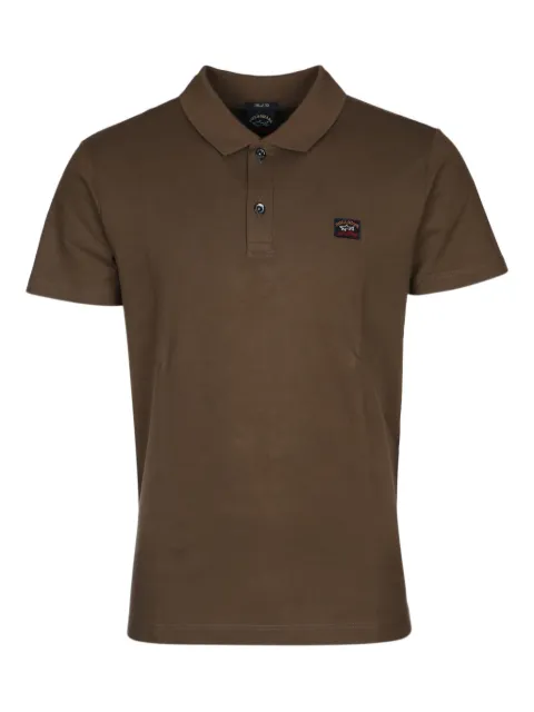 Paul & Shark logo-patch polo shirt