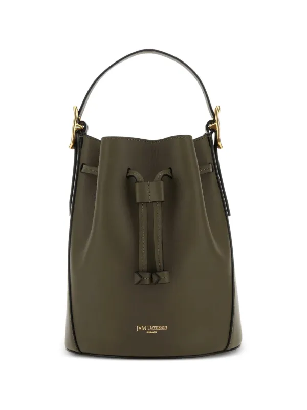 J&M Davidson Poppy ドローストリング レザーバケットバッグ 