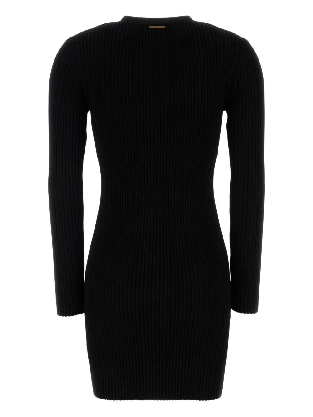Michael Kors ribbed button-front mini dress Zwart